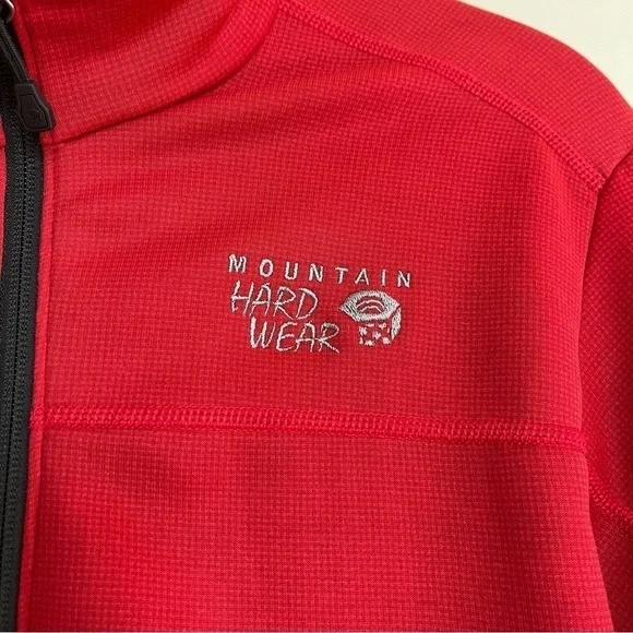 Mountain Hardware Polartec Power Stretch Fleece Full-Zip Jacket Red Size Small - Picture 2 of 10